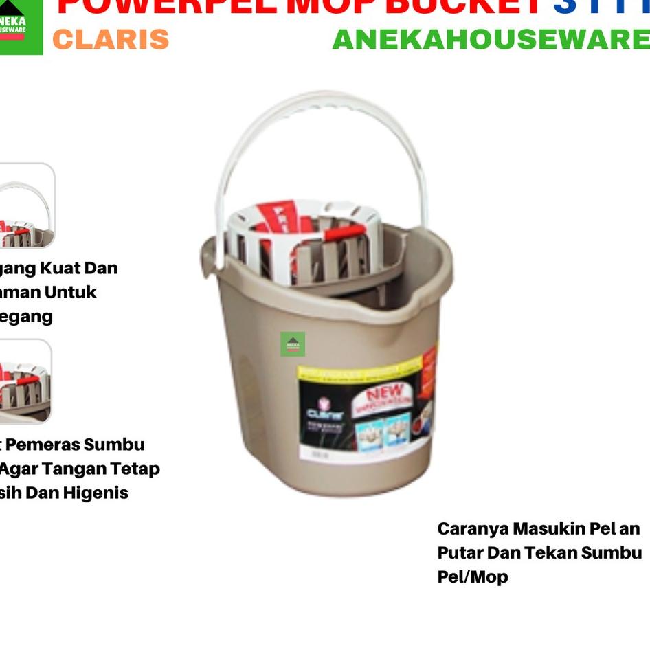 Ember Pel Powerpel Mop Bucket 13 Ltr 3111 Claris