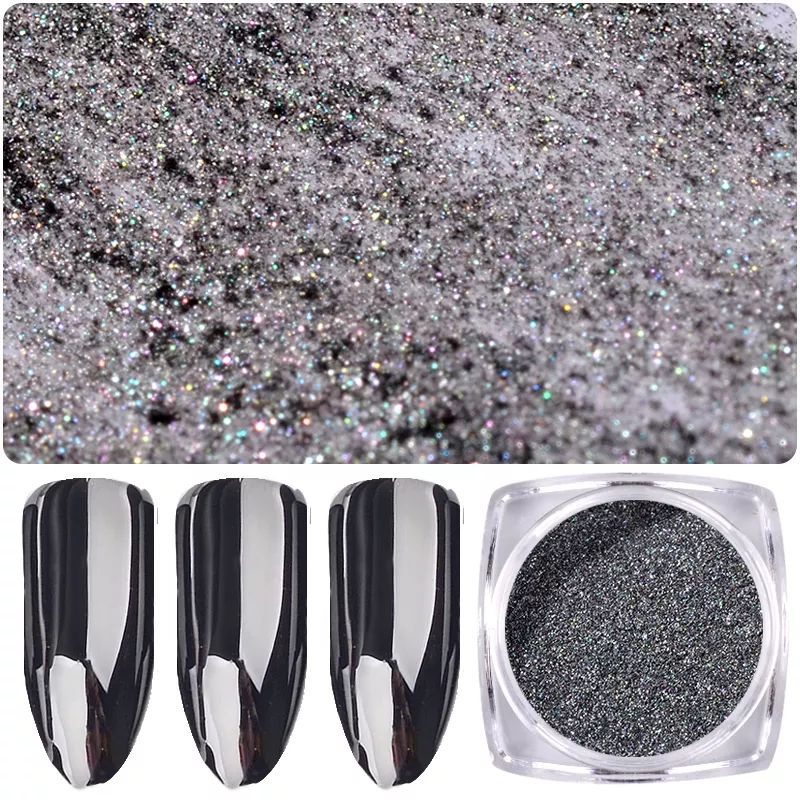 BLACK MIRROR CHROME POWDER / DEKORASI NAILART BUBUK CHROME NAILART