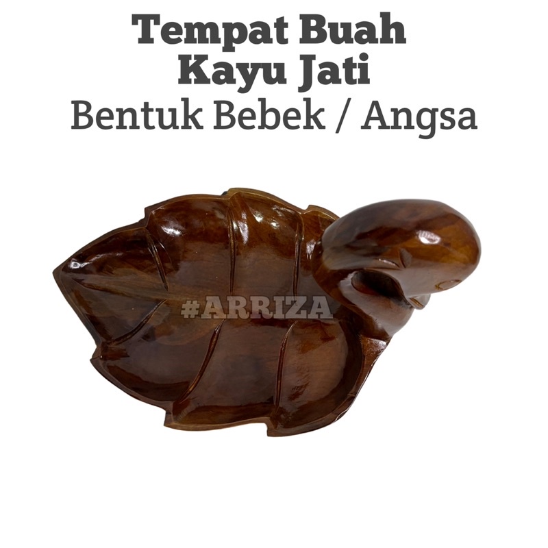 Tempat Buah Kayu Jati Model Angsa Bebek