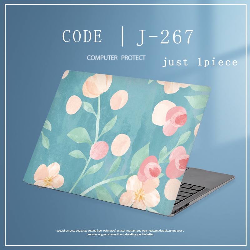 1pc Universal Custom Pola COD FLORAL Stiker Laptop Skin Universal Untuk 11.12.13.14.15 /17 Inch Matte Cover Bebas Cutting Perlindungan Penuh Untuk Asus Dell HP Acer