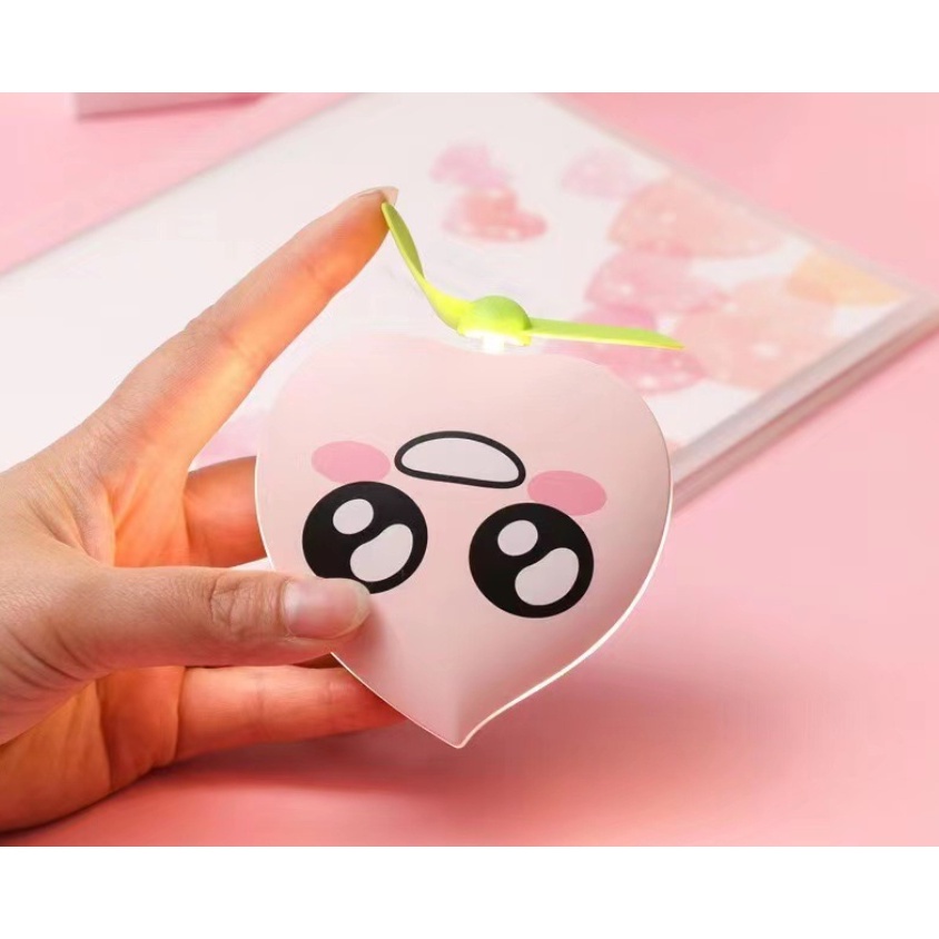 Cermin Lampu LED Karakter Wajah Mini Fan 3 In 1 Lamp Mirror USB Cute Face Murah HM021 - ACS