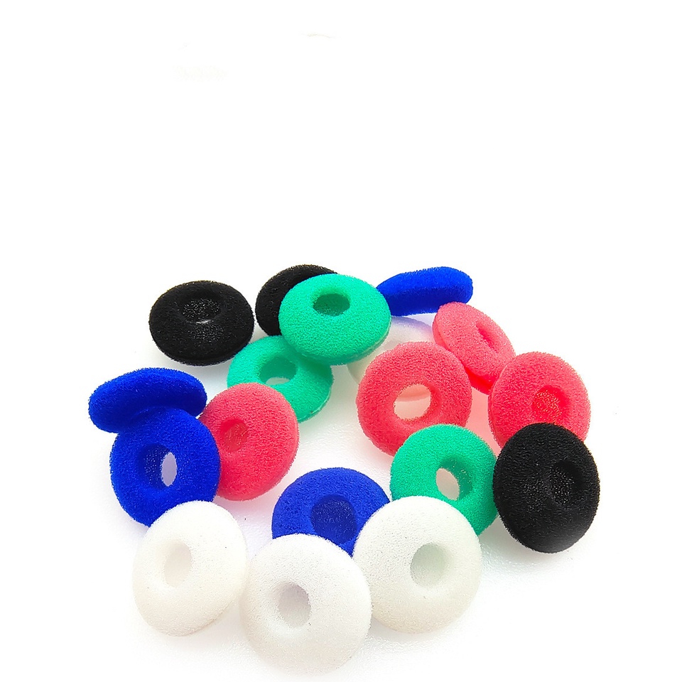 6 Pasang (12pcs) earplugs / Busa headphone Bahan Katun Tebal Elastis