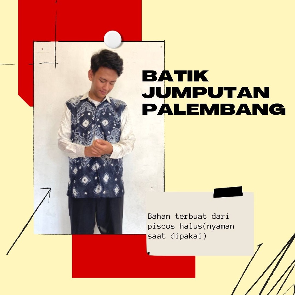 Baju Atasan Batik Pria Batik Couple Kemeja Pria Batik Songket Batik Jumputan Palembang Lengan Panjan