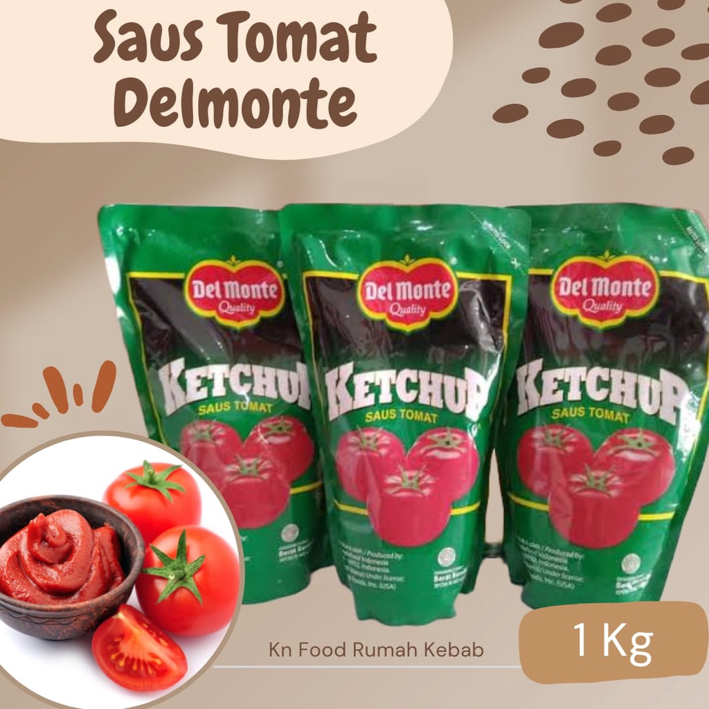 

Saus Tomat Delmonte Kemasan Plastik Warna Hijau 1000 Gram