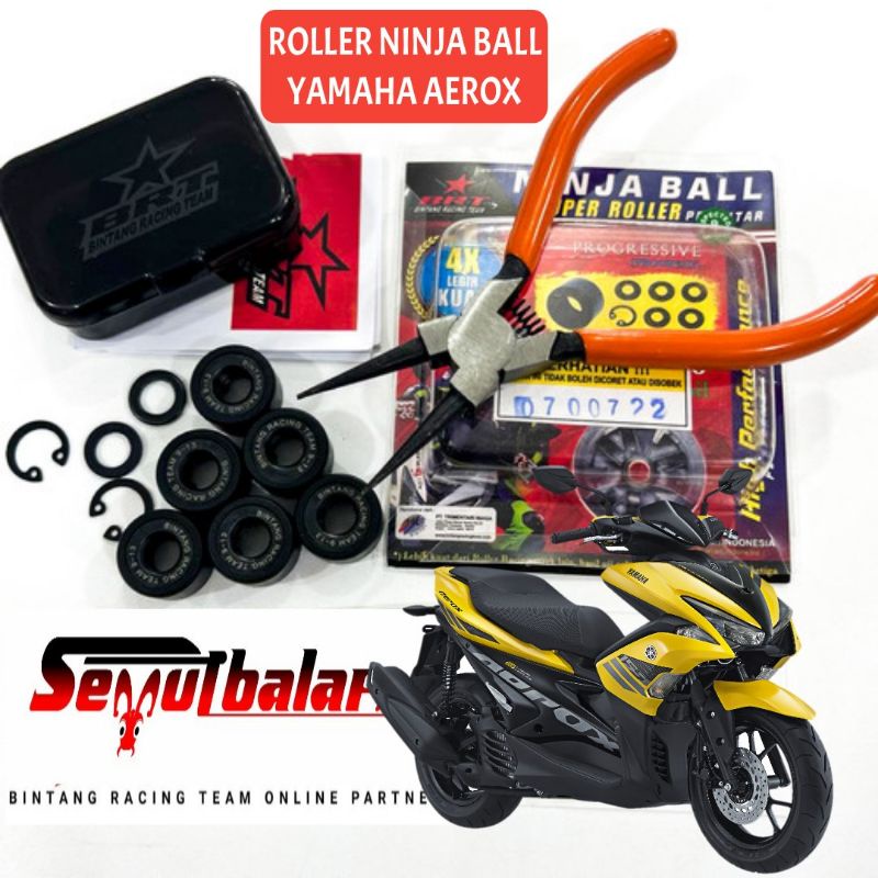 BRT RACING ROLLER NINJA BALL AEROX BRT RACING ROLER NINJA BALL YAMAHA AEROX 9-10-11-12-13 BRT RACING