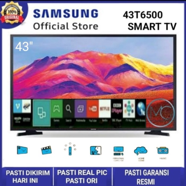 SAMSUNG LED TV 43 INCH 43N5500 SMART TV FHD - TANPA PENGAMAN Promo