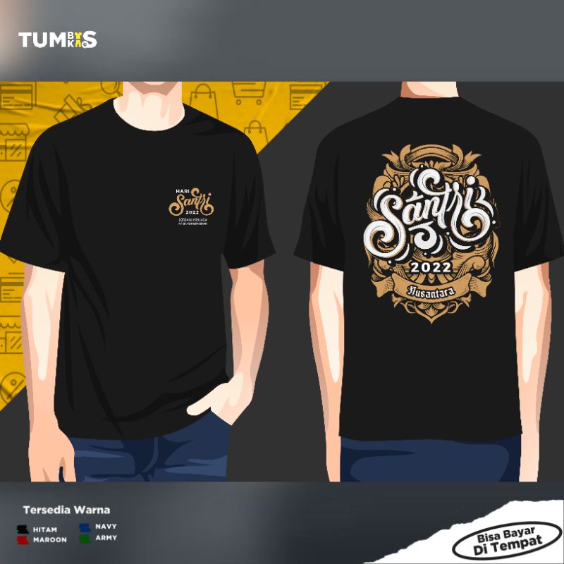 KAOS SANTRI HARI SANTRI 2022 KEREN SIMPLE DISTRO PREMIUM KAOS DAKWAH ISLAMI KAOS SANTRI SALAFY NUSAN