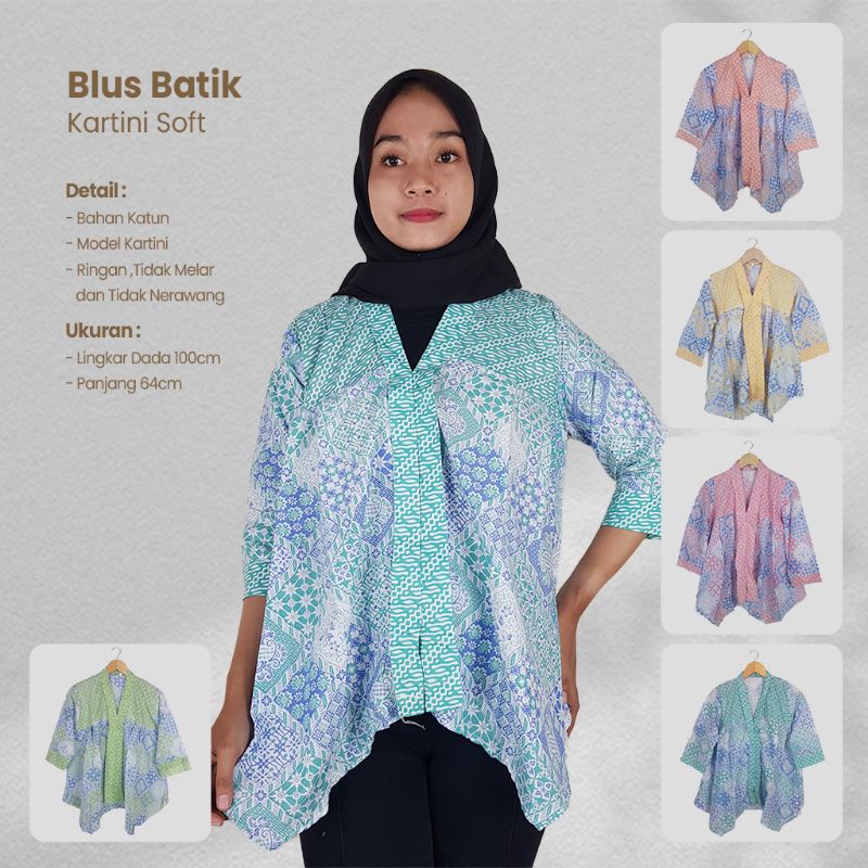 Blus Batik soft Model Kartini- Naira Batik