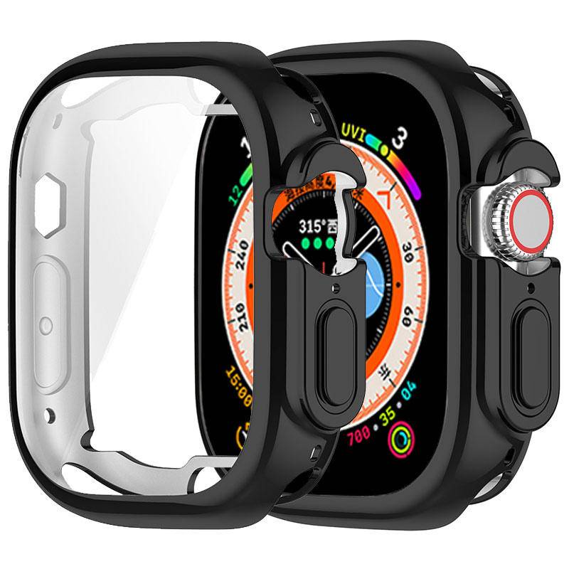 Soft Case TPU Transparan Pelindung Layar Full Cover 360 Untuk Apple Watch Ultra 49mm iWatch Ultra 49mm