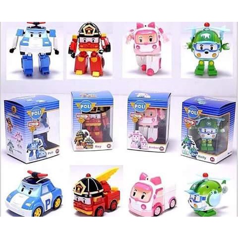 MAINAN ROBOCAR POLI 4 KARAKTER - FIGURE ROBOCAR POLI SERI