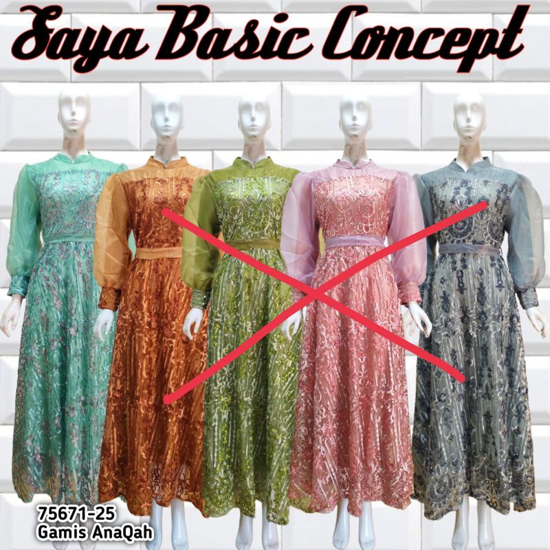 GAMIS ANAQAH [ 75671-25 ] SAYA BASIC { TOSCA }