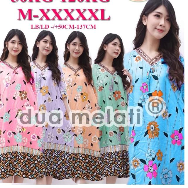 Baju Tidur Daster Batik Jumbo Big Size Rayon XXXL D33D34D35D36D37