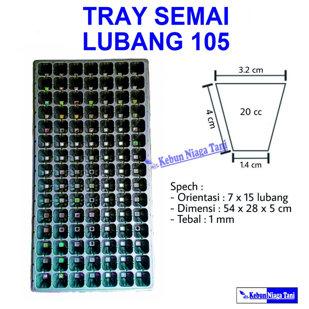 Tray Semai Lubang 105 - Pot Tray - Wadah Semai