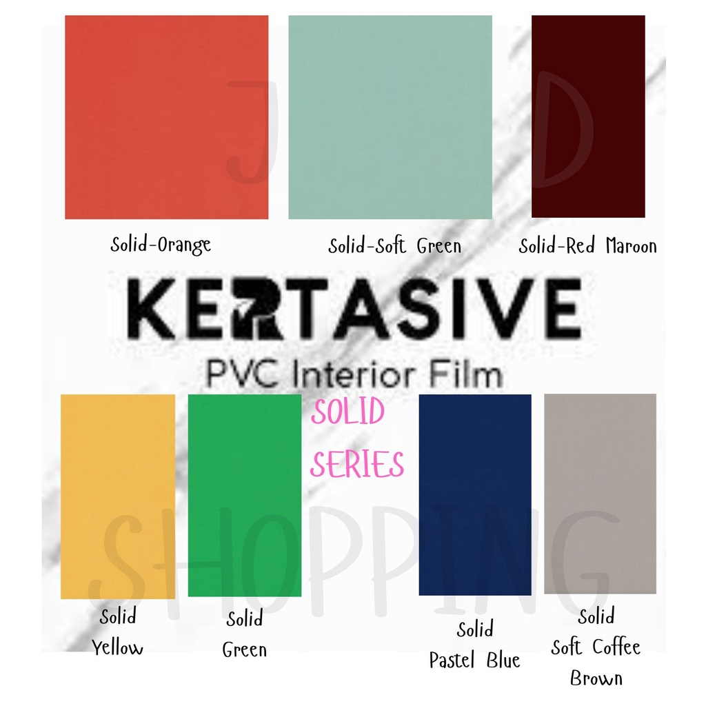 KERTASIVE PVC INTERIOR FILM - SOLID SERIES 2 (METERAN) (ROLL)