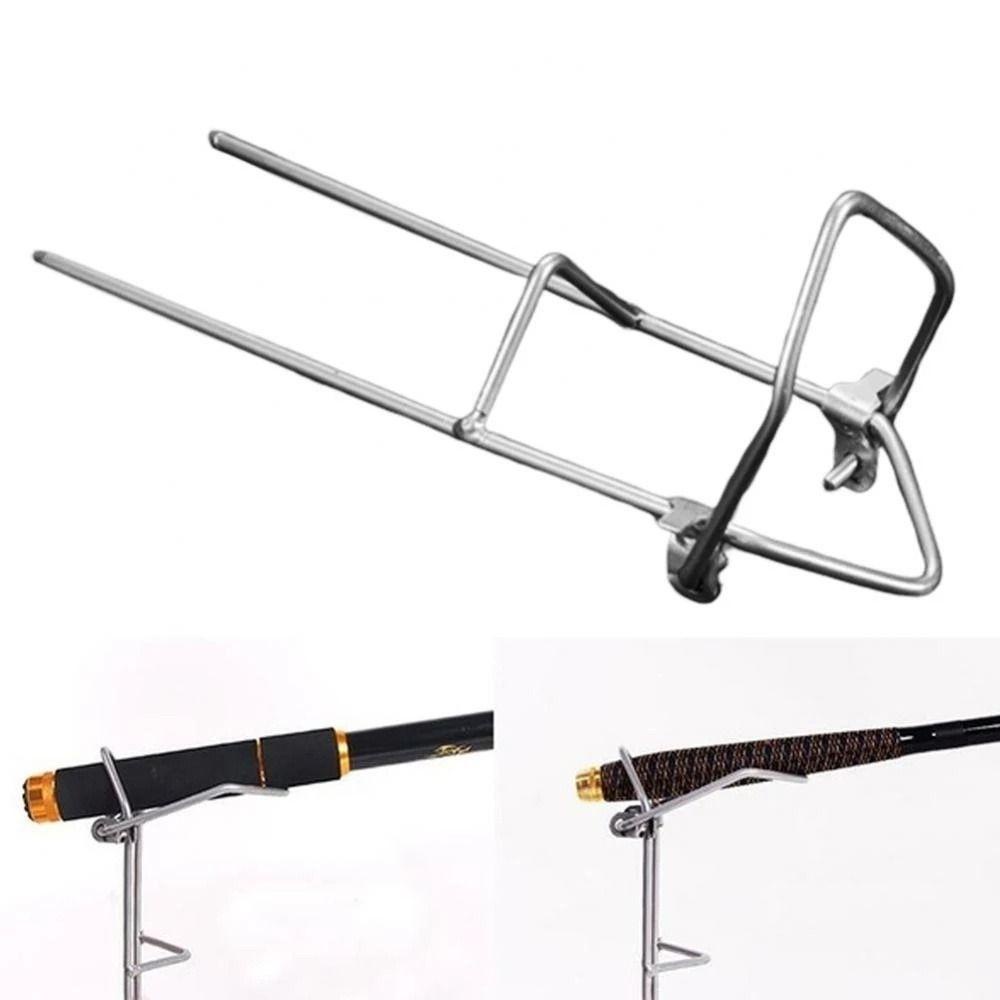 Agustinina Pancing Holder Outdoor Praktis Metal Alat Pancing Rak Pancing Adjustable Fishing Pole Bracket