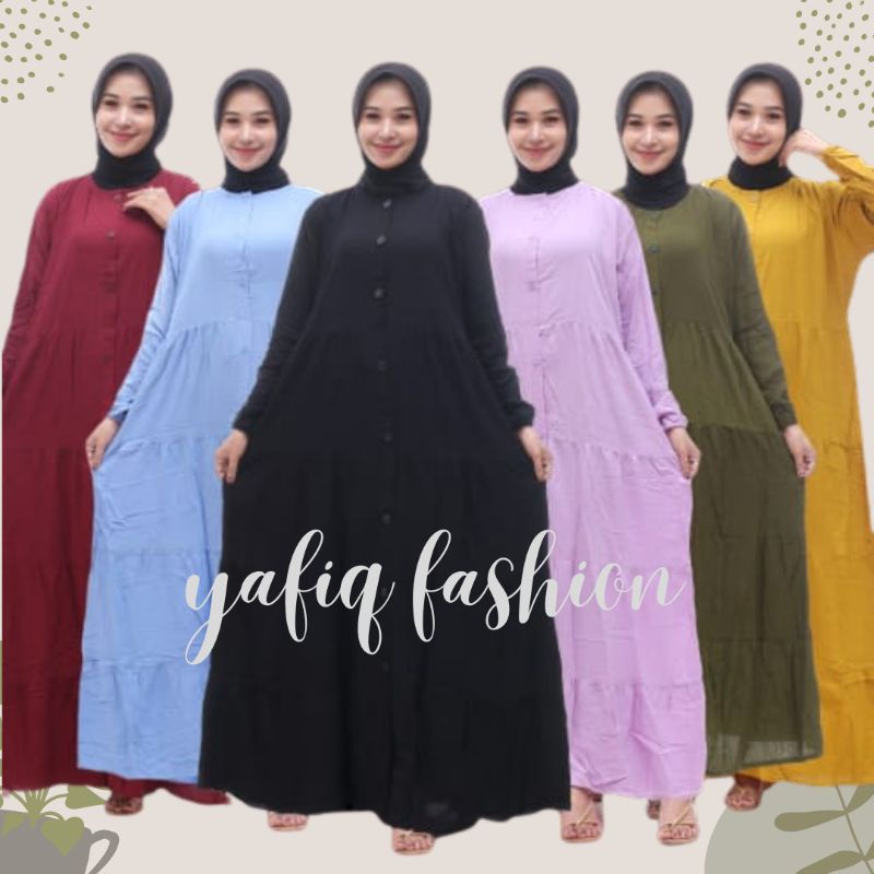 (BISA COD)TERBARU GAMIS RAYON POLOS GAMIS RAYON PREMIUM TEBAL DAN ADEM