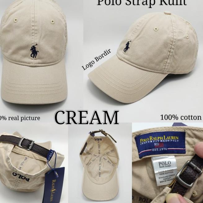 TOPI PO LO STRAP KULIT IMPORT - PL-01/Navy