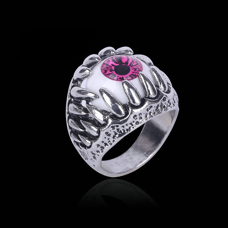 Cincin Desain Mata Devil Bahan Alloy Untuk Pria