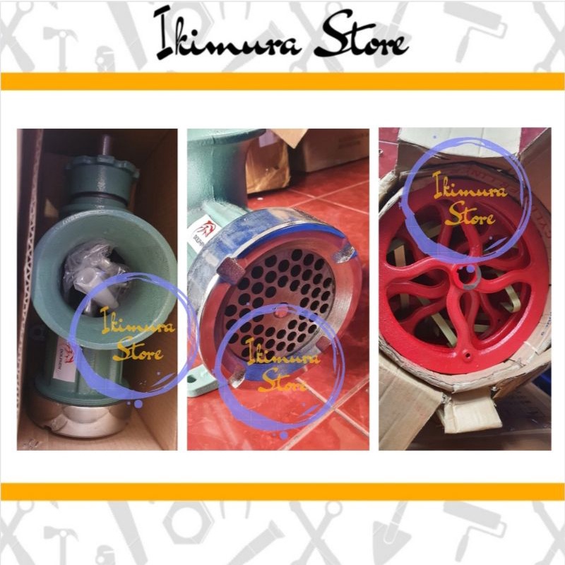 Meat Grinder / Gilingan Daging No.32 + Pully Heavy Duty Merah /Biru