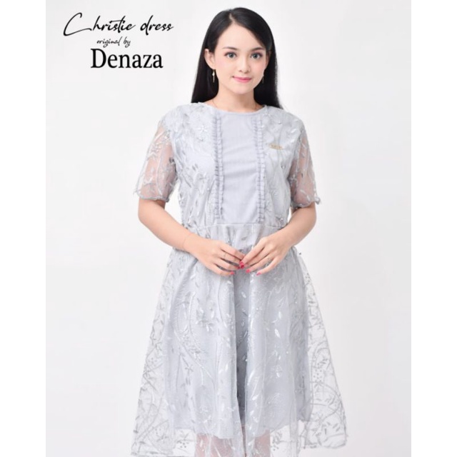 CHRISTIE DRESS // BAHAN TILLE BORDIR PREMIUM // By Denaza