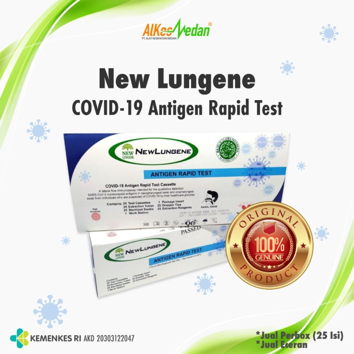 NEWLUNGENE ANTIGEN SWAB PER BOX DETEKSI OMICRON NEW LUNGENE CLUNGENE