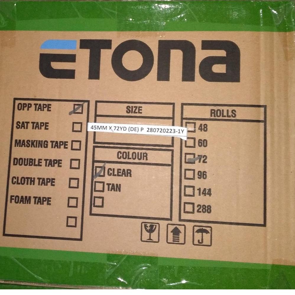 

TERLARIS 7725 1 KARTON Lakban Etona 2 inch 72 yard BENING/ COKLAT ㊔