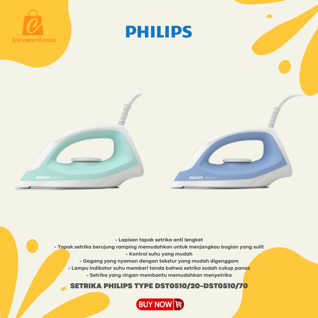 SETRIKA PHILIPS TYPE DST0510/20-DST0510/70