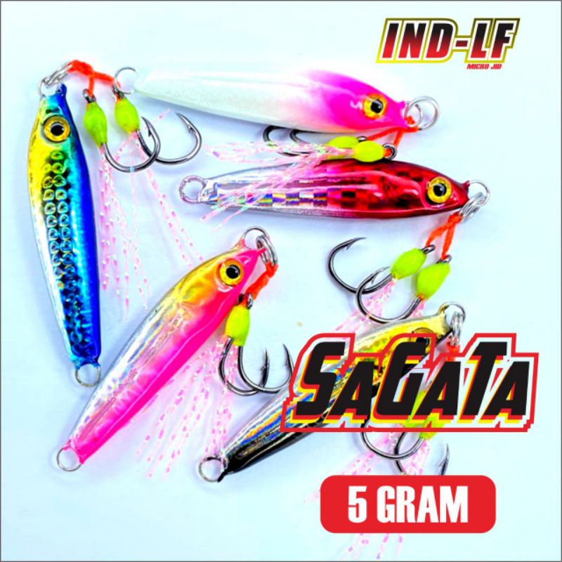 Umpan Micro Jig SAGATA 5 Gram + Double Assist #7