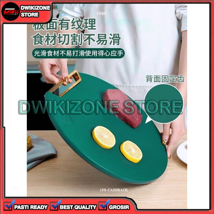 [GROSIR] TALENAN DAPUR ANTI JAMUR BULAT CUTTING BOARD VIRAL SERBAGUNA