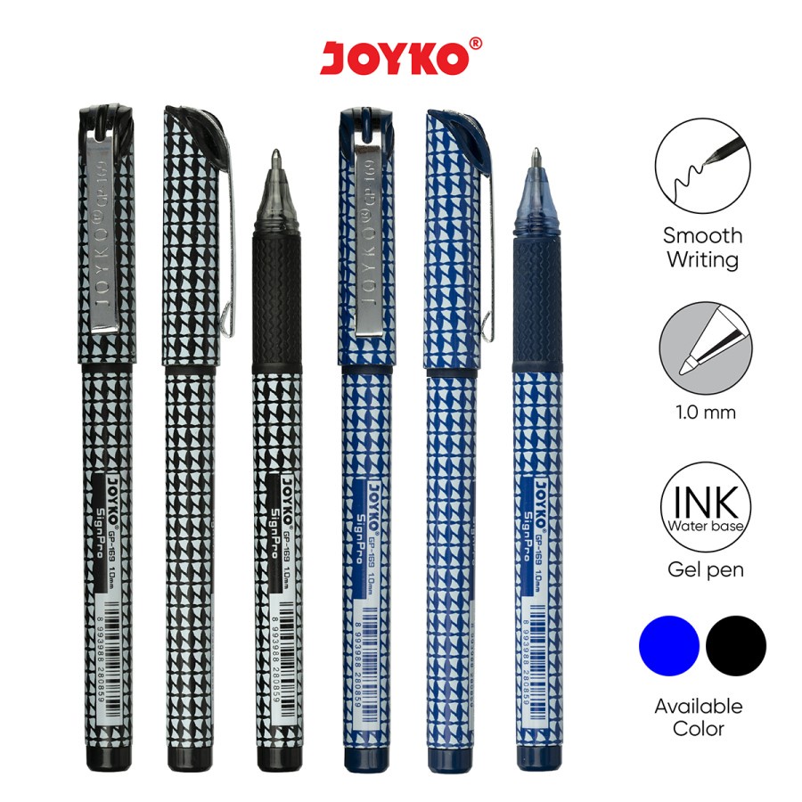 

Pulpen Gel Pen Pena Jel Joyko GP-169 Sign Pro 1.0 mm - Hitam