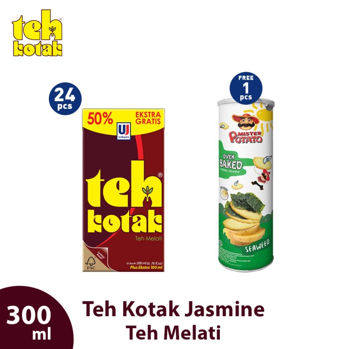 

TEH KOTAK JASMINE 24 X 300ML FREE MISTER POTATO SEAWED