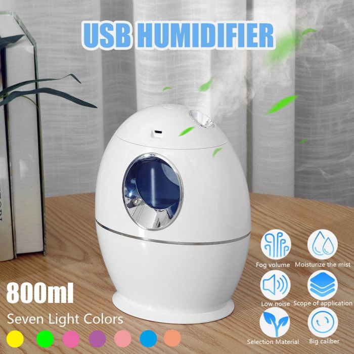 difuser humidifier Egg Shell 800ml Aromatheraphy Pelembab Udara Aroma Terapi J8H5 humidifier hms TER