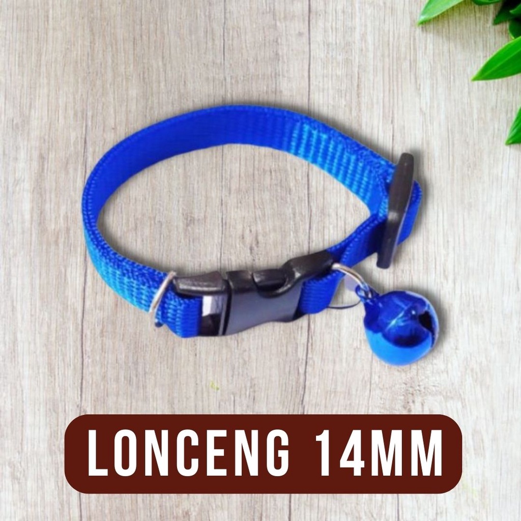 Kalung Lonceng 14mm Unik Kucing Tebal Premium Quality Kalung Lonceng Kucing Motif Polos FEFARM