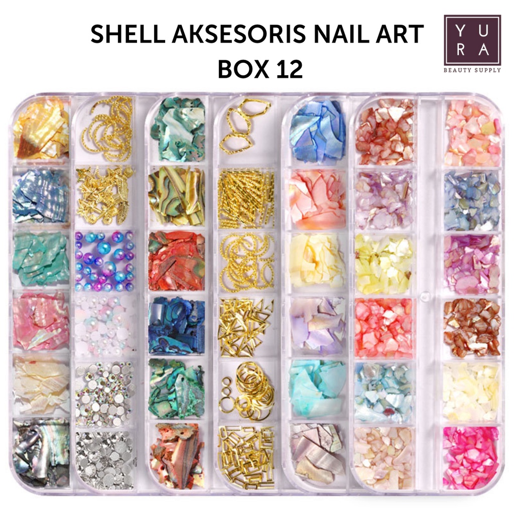 Aksesoris Hiasan Kuku Nail art/ Sequin Shell/ Pecahan Kerang Dekorasi Kuku nail art