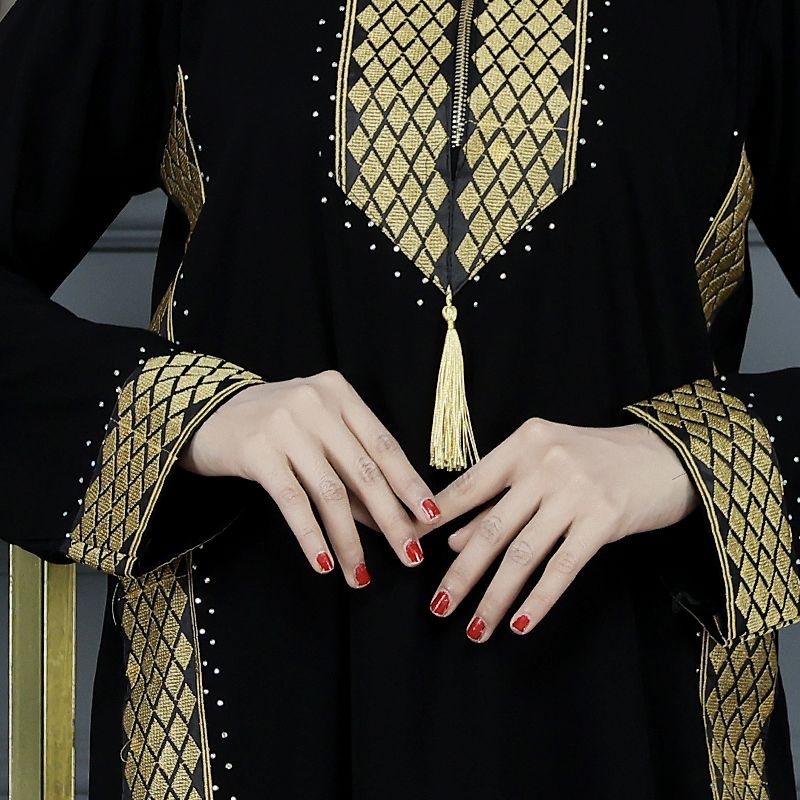 Gallery Exclusive Abaya Hitam Gamis Bordir Turkey Dubai Namira