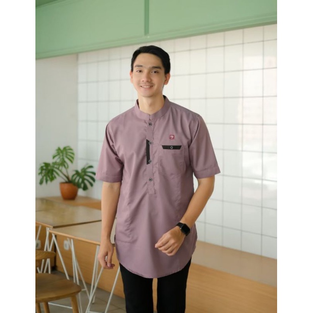 Baju Koko warna Mauve/baju koko pria pakistan original