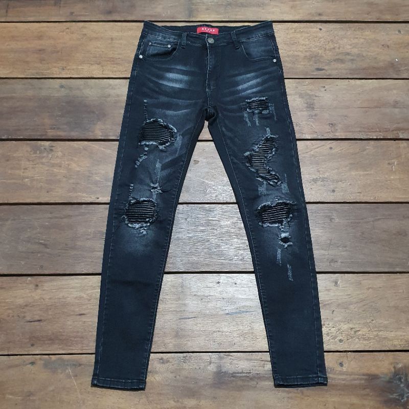 RUCAS BLACK CAVIAR LEATHER LONG DELIVERY II JEANS SEASON 8 ORIGINAL CELANA PANJANG RUCASCO LIMITED E