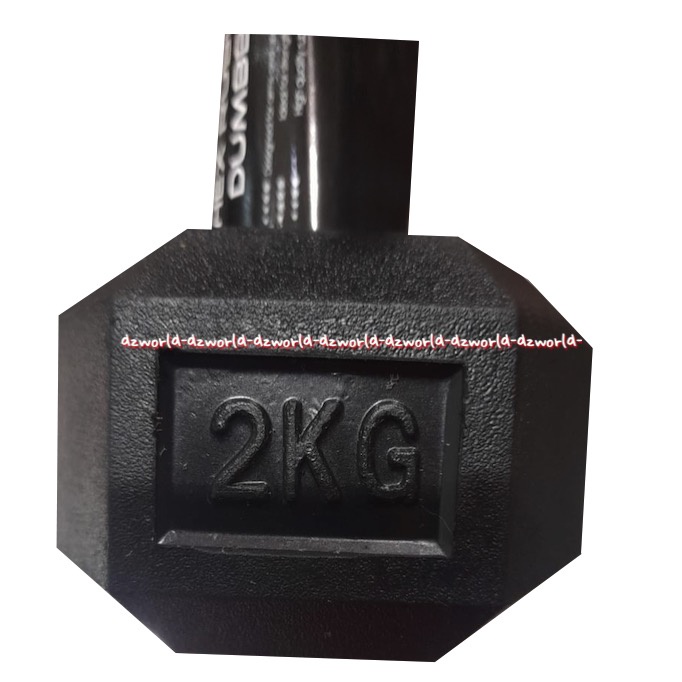 Berwyn Hex Rubber Dumbbell 2kg Black Barbel 2 Kg Hitam Olahraga Angkat Besi Dumbel Berwin Olah Raga Angkat Beban