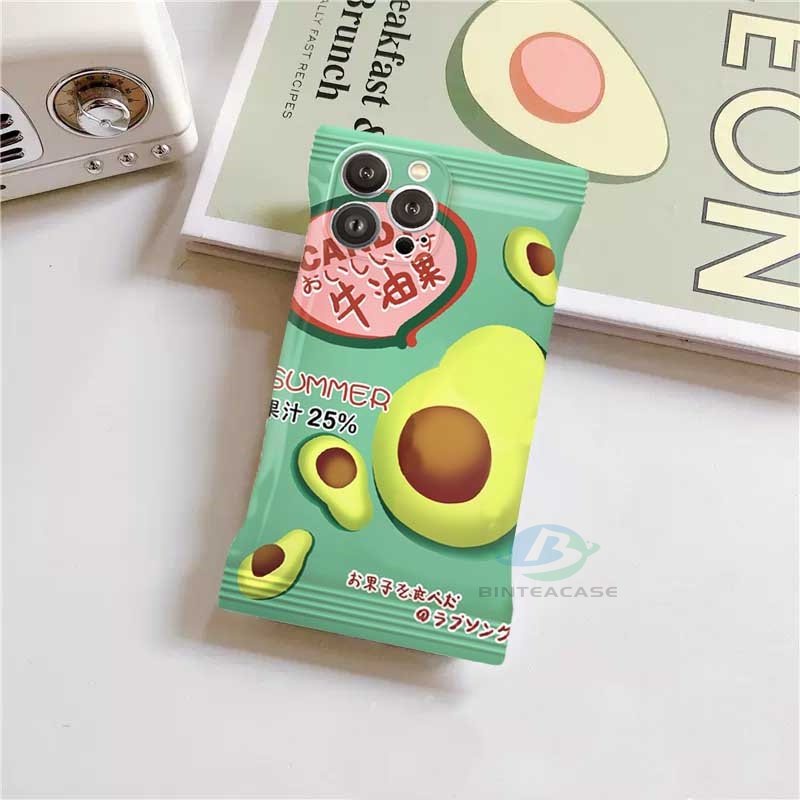 Soft Case TPU Motif Alpukat Untuk OPPO A57 2022 A77S A15 A16 A16K A54 A53 A12 A5S A7 A3S A11k A31 A52 A92 A94 A37 F9 A1K A76