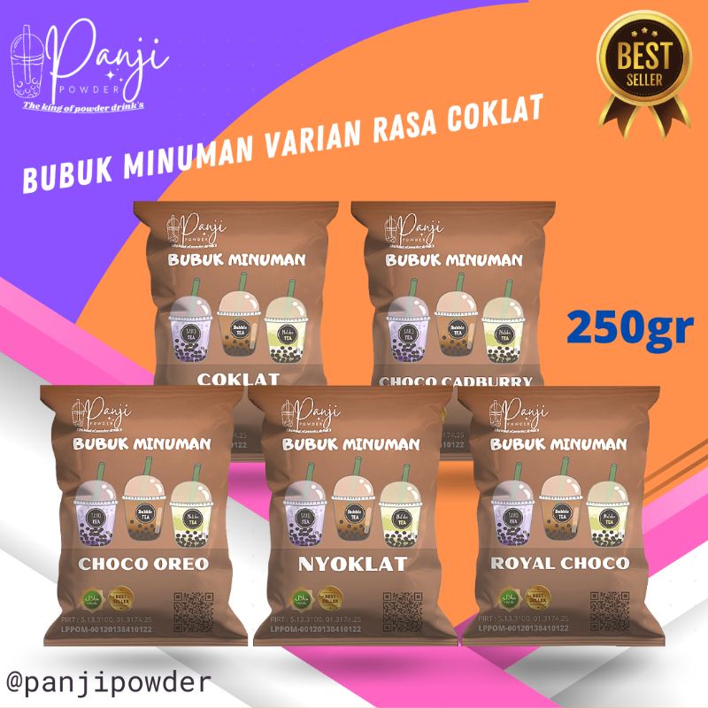 BUBUK MINUMAN RASA COKLAT 250gr BUBUK MINUMAN KEKINIAN BUBUK MINUMAN ANEKA RASA SERBUK MINUMAN KEKINIAN POWDER MINUMAN BUBUK MINUMAN BOBA SERBUK MINUMAN ANEKA RASA BUBUK MINUMAN PREMIUM COKLAT MILO OREO DELFI COKLAT MILK CHOCO DARK NYOKLAT CHOCO HAZELNUT