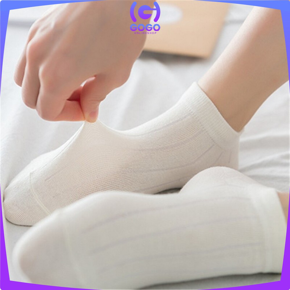 GOGO-P55-P58 Kaos Kaki Pendek Dewasa / Kaos Kaki Semata Kaki Polos / Kaos Kaki Ankle Wanita Motif