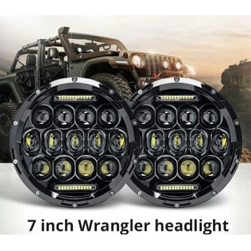 NEW LAMPU DAYMAKER BULAT 7 INCH 13 LED KATANA CARREY VIXION VESPA RXKING