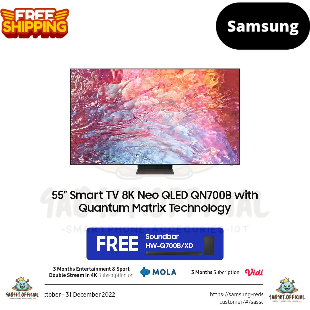 Samsung Smart TV 55 inch Neo QLED 8K QN700B Quantum Matrix Technology