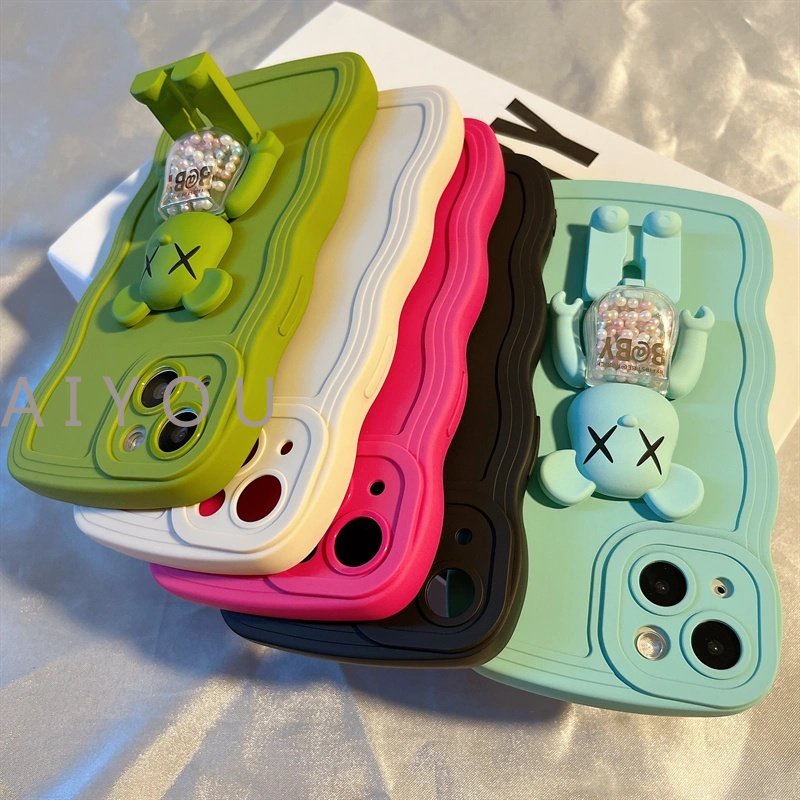 Soft Case Bahan Silikon Cair Motif Beruang Untuk iPhone 14 13 11 12 Pro MAX Mini 6 6s 7 8 Plus 7plus 8plus 6plus 7 + 8 + X XR XS MAX 11Pro