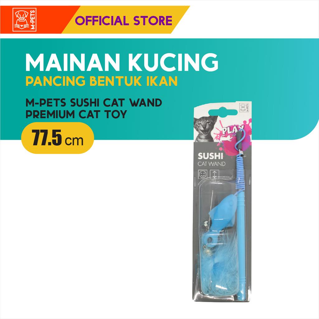 M-Pets Sushi Cat Wand Premium Cat Toy / Mainan Kucing Pancing Ikan