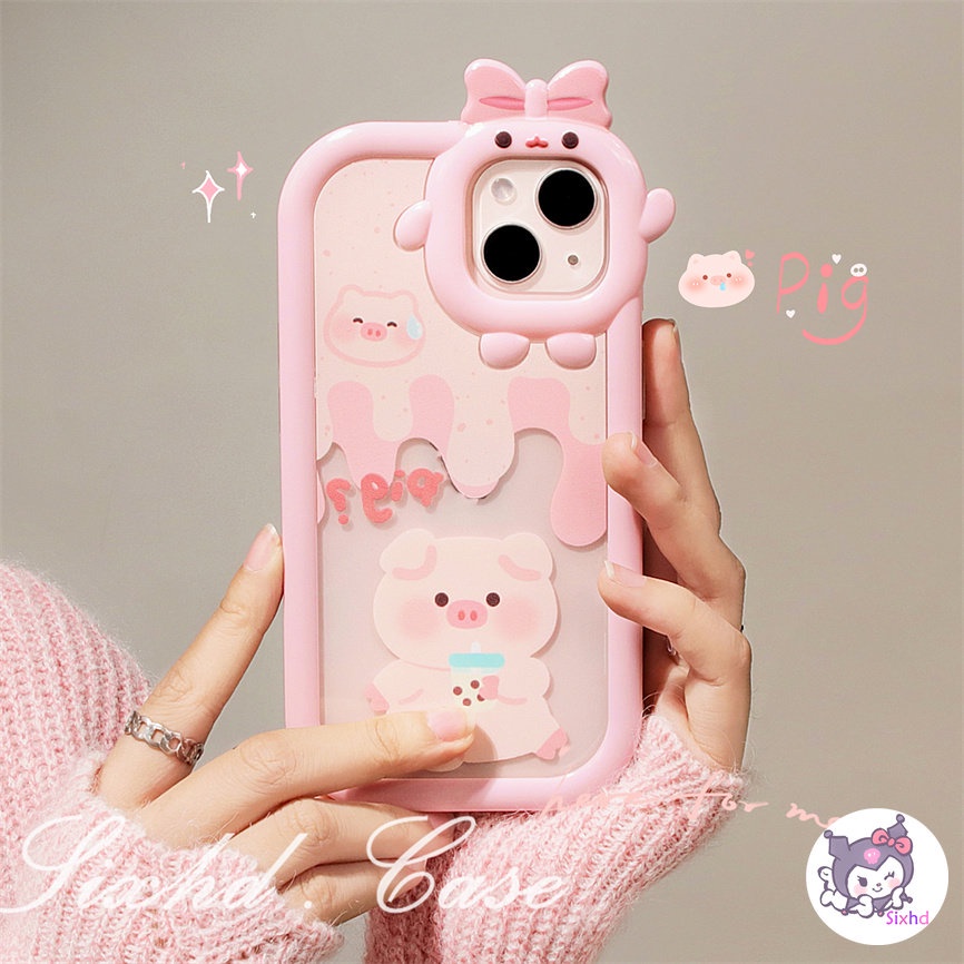 Redmi 12C 10C 10A 9T Note 11s 10s 11 10Pro 9A 9C A1 A1+ Xiaomi 12 11Lite Poco X3Pro NFC F3 M3 M4Pro 5G 3D Small Monster Phone Casing Couple Cute Pink Pig Phone Case Soft Cover