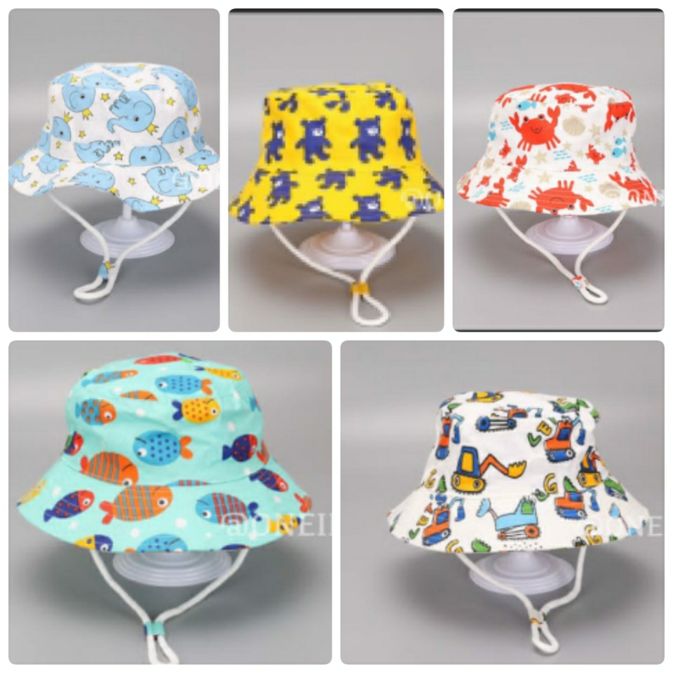 BANYAK MOTIF TERLARIS TOPI BUCKET HAT BUCKET TALI MOTIF LUCU TOPI ANAK BANYAK MOTIF