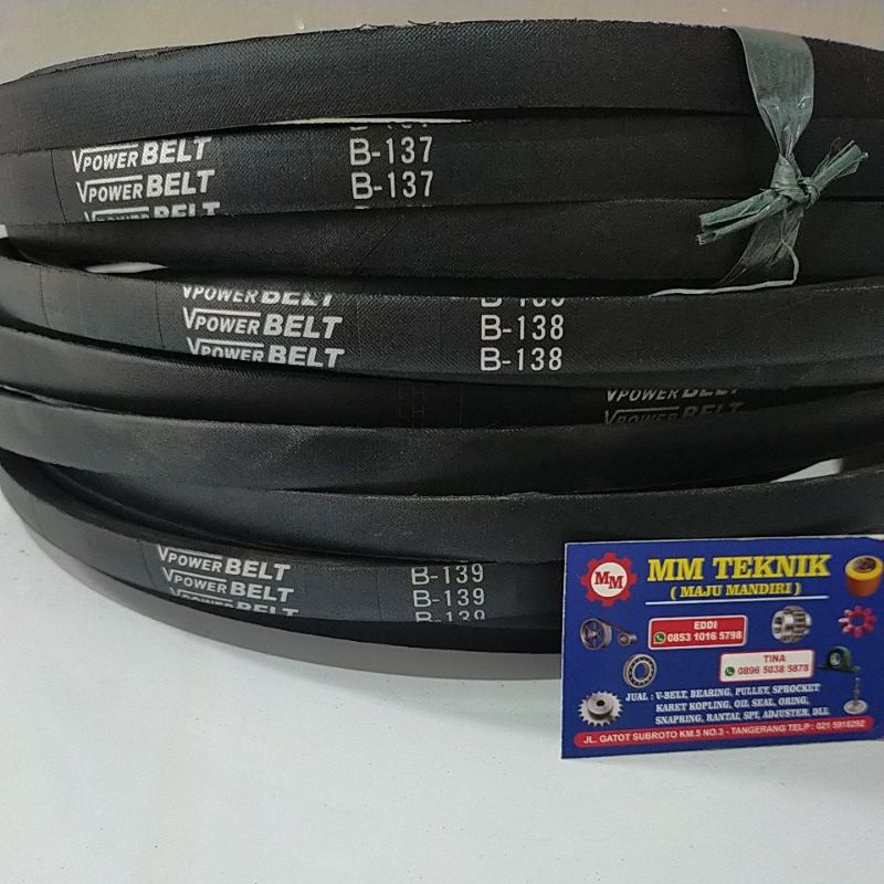 Vanbelt B137 B138 B139 Tali Ban Kipas Bando Mbi Mitsuboshi VPower Van Fan Belt B 137 138 139 V- V Pan Panbelt Fanbelt B-137 B-138 B-139