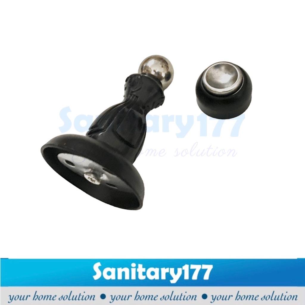 Door stop Hitam 686 stainless- door stopper doorstop penahan penganjal ganjalan magnet pintu door black