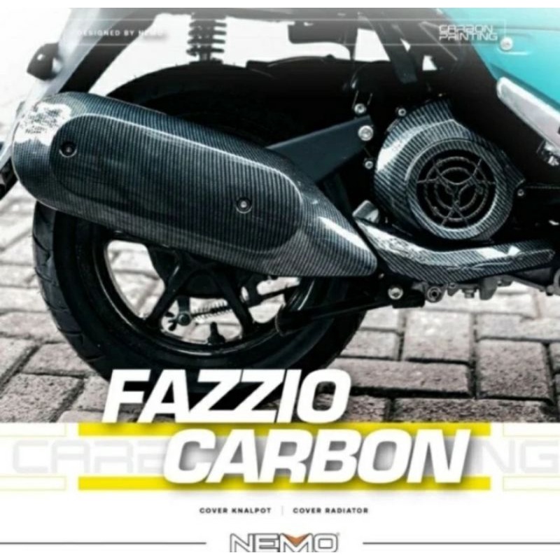 Cover Tutup Knalpot FAZZIO 125 Carbon Nemo